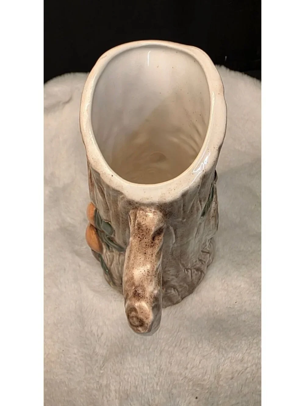 Vtg Retro Ceramic Mid-Century Cottagecore Woodland Mushroom Holland Mold Pitcher